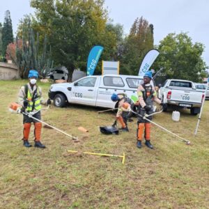 CSG - landscaping - Earth Day - Team gearing up